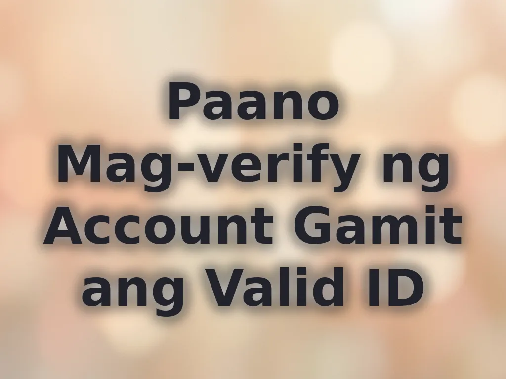 Gabay sa Verification